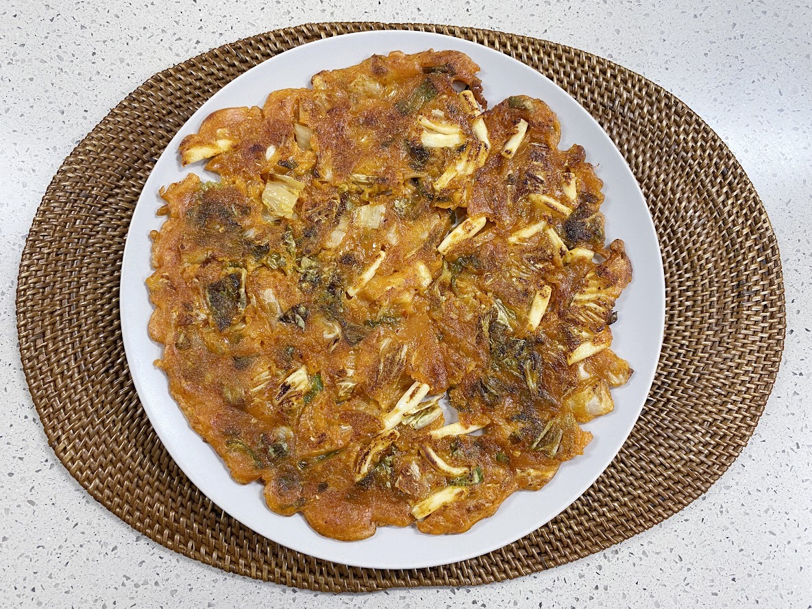 오징어 부추 김치전