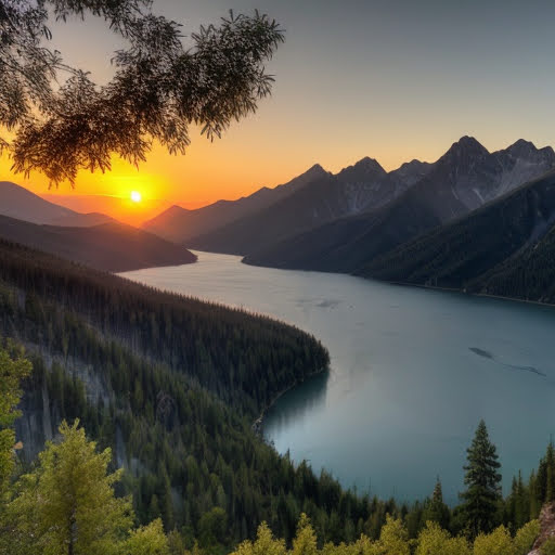 캐나다의 노을: stable diffusion 캐나다의 노을: stable diffusion